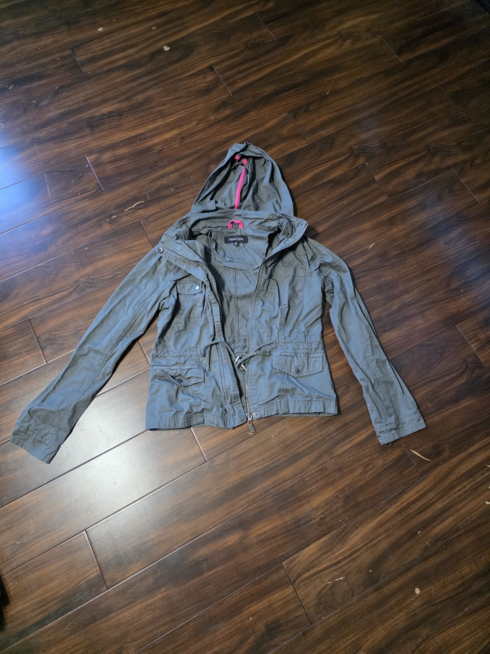 New Look Olive Green Hooded Utility Jacket